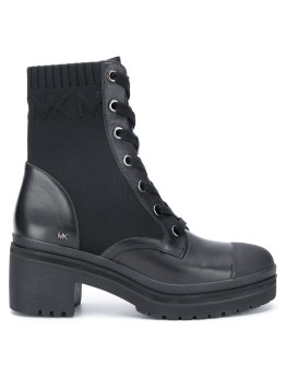knitted-panel ankle boots