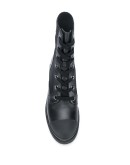knitted-panel ankle boots