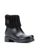 ribbed knit detail booties