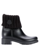 ribbed knit detail booties