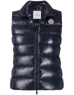 logo-patch padded gilet