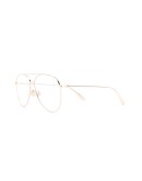 aviator-frame clear lens glasses