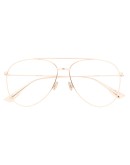 aviator-frame clear lens glasses