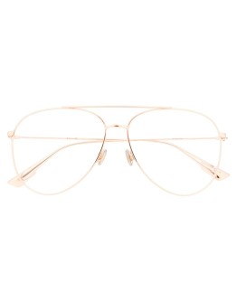 aviator-frame clear lens glasses