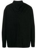 textured high-neck top