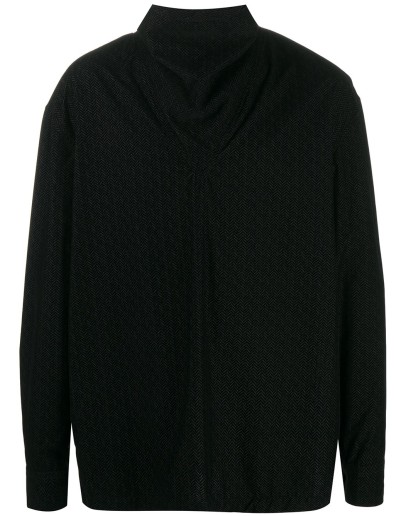 textured high-neck top