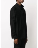textured high-neck top