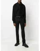 textured high-neck top