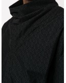 textured high-neck top