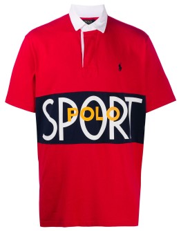 logo patch polo shirt
