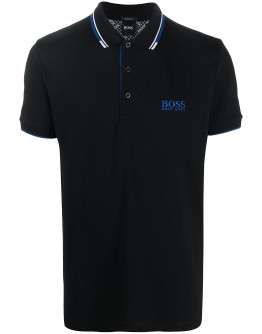 contrast trim polo shirt