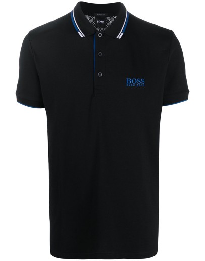 contrast trim polo shirt
