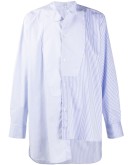 asymmetrical striped shirt