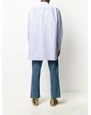 asymmetrical striped shirt
