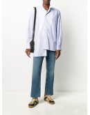 asymmetrical striped shirt