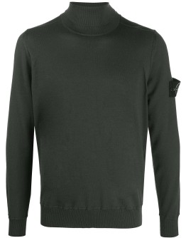 logo patch roll-neck jumper