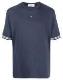short-sleeved contrast trim T-shirt