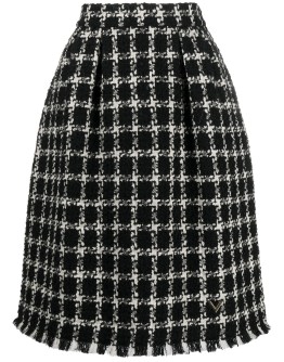 houndstooth check skirt