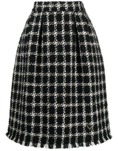 houndstooth check skirt
