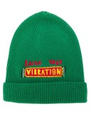 Vibration embroidered slogan beanie