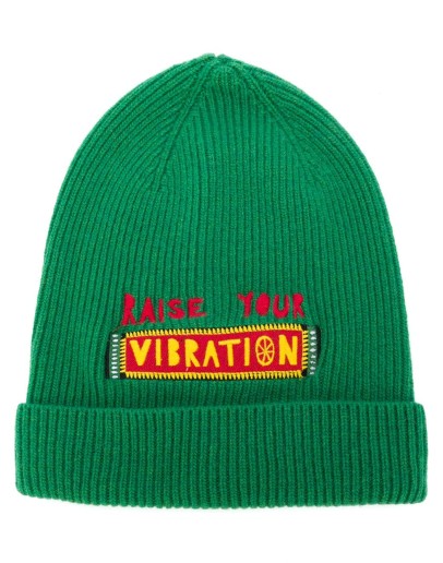 Vibration embroidered slogan beanie