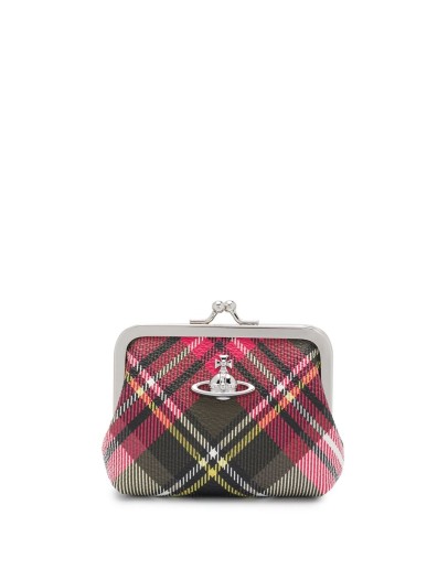 tartan print wallet