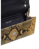 Bohemia snakeprint leather clutch 