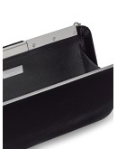 Ellipse clasp-fastening clutch bag