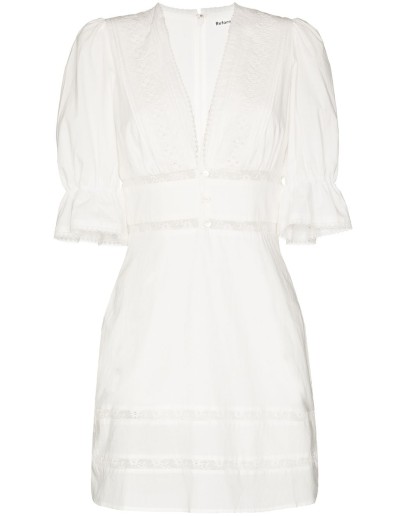 Cassatt lace trim mini dress