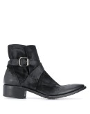 distressed-effect ankle boots