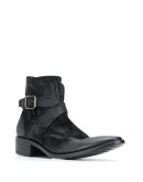 distressed-effect ankle boots
