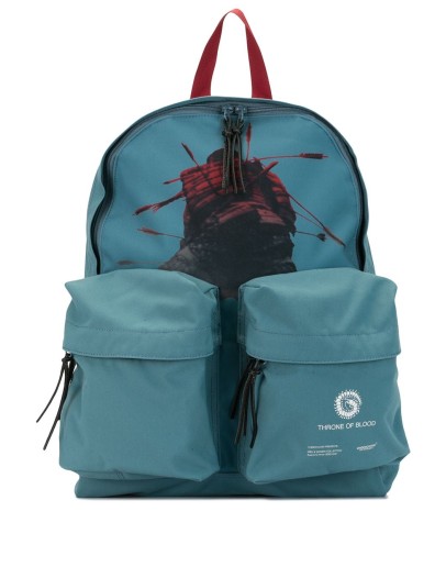 graphic print zipped backpack