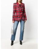 buttoned straight-leg jeans
