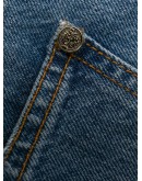 buttoned straight-leg jeans