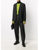 leather tapered trousers