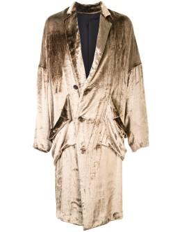 deconstructed velvet coat