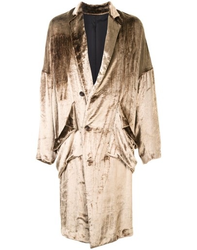 deconstructed velvet coat