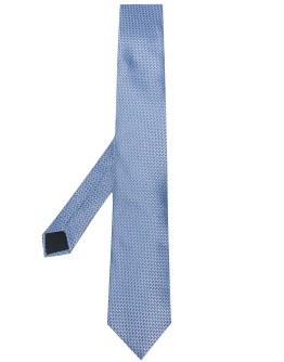 geometric silk tie