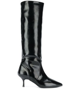 pointed knee-length boots