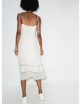 Ronan lace trim midi dress