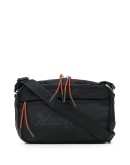 stylized logo shoulder bag