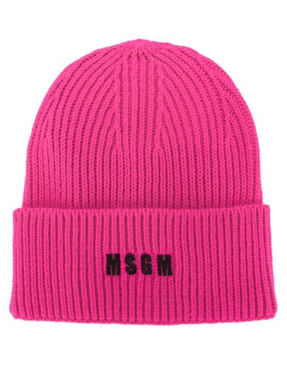 embroidered ribbed beanie