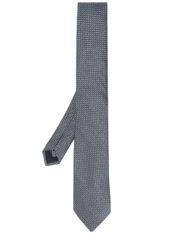 pattern-embroidered tie