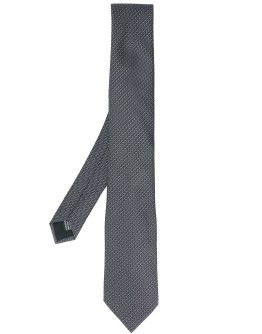 scale-print silk tie