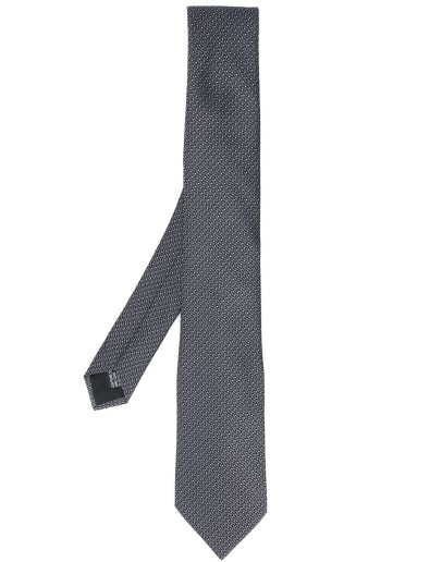 scale-print silk tie