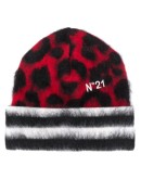 leopard-print beanie