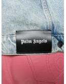  OVER LOGO DENIM JACKET LIGHT BLUE  WHITE 