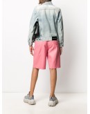  OVER LOGO DENIM JACKET LIGHT BLUE  WHITE 