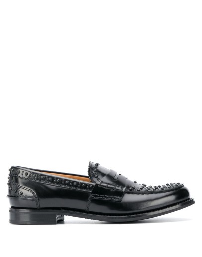 stud-embellished slip-on loafers