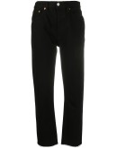high rise pipe jeans